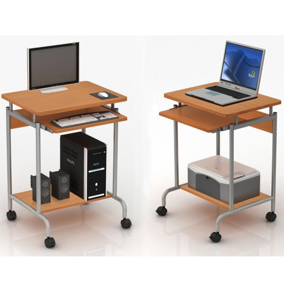 Techly 305694 Mobilne biurko komputerowe 60x45cm buk