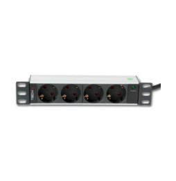 Listwa zasilająca 10' 1U X4 - gniazda Schuko