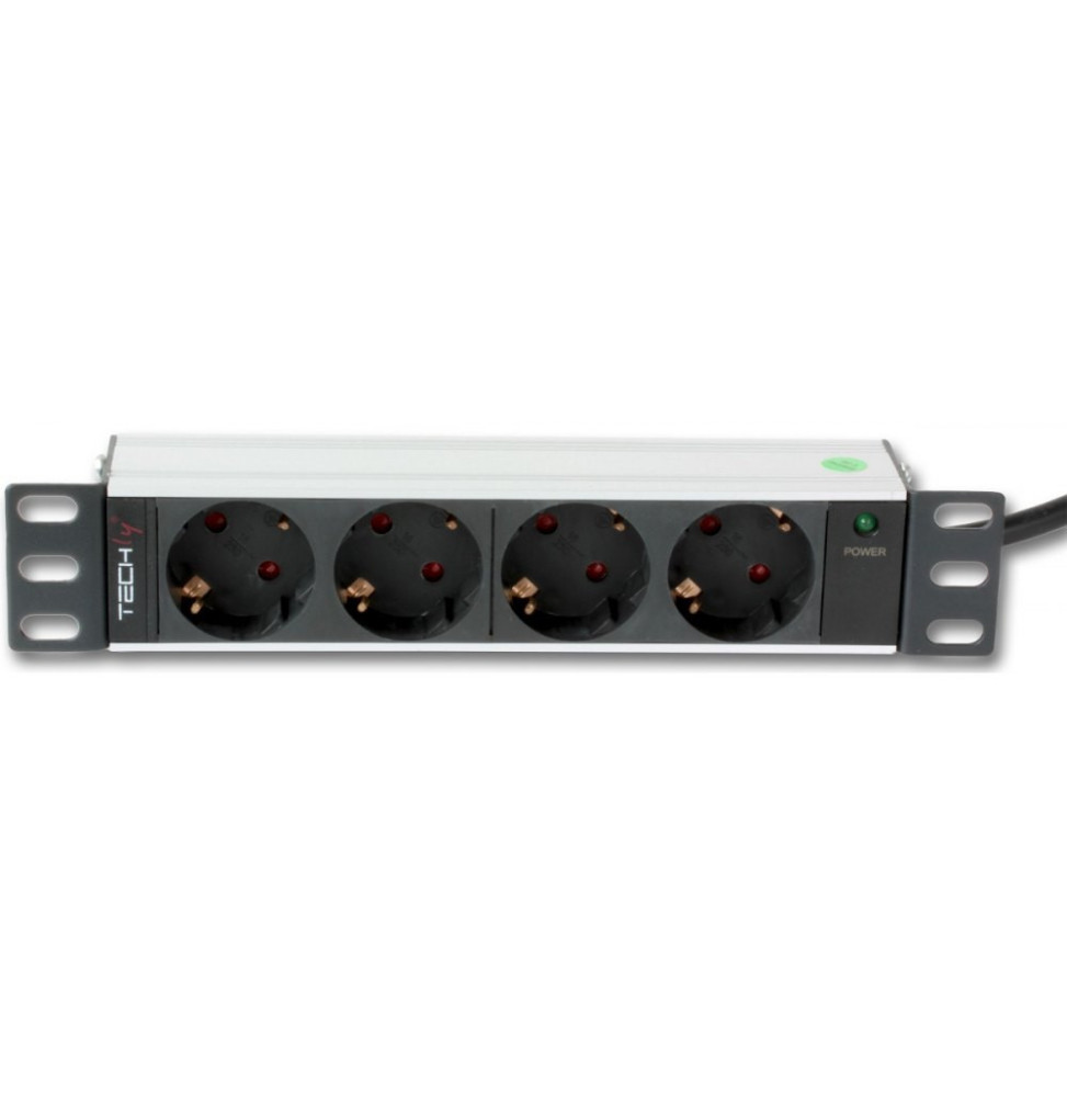 Listwa zasilająca 10' 1U X4 - gniazda Schuko