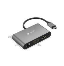 Adapter USB-C na HDMI/VGA/RJ45/USB-C PD/USB-A 3.0/MicroSD
