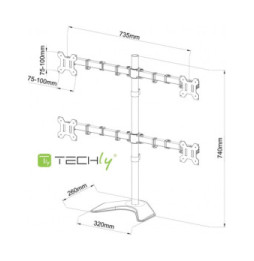 Ramię biurko 4XLCD 13-24 stand