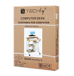 Techly 305700 Mobilne biurko komputerowe 70x50cm z nadstawką
