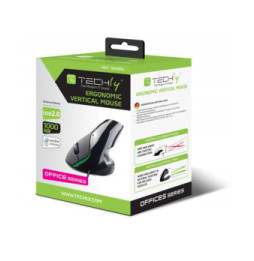 Techly 360806 Pionowa mysz komputerowa USB 1000dpi