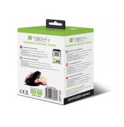 Techly 360806 Pionowa mysz komputerowa USB 1000dpi