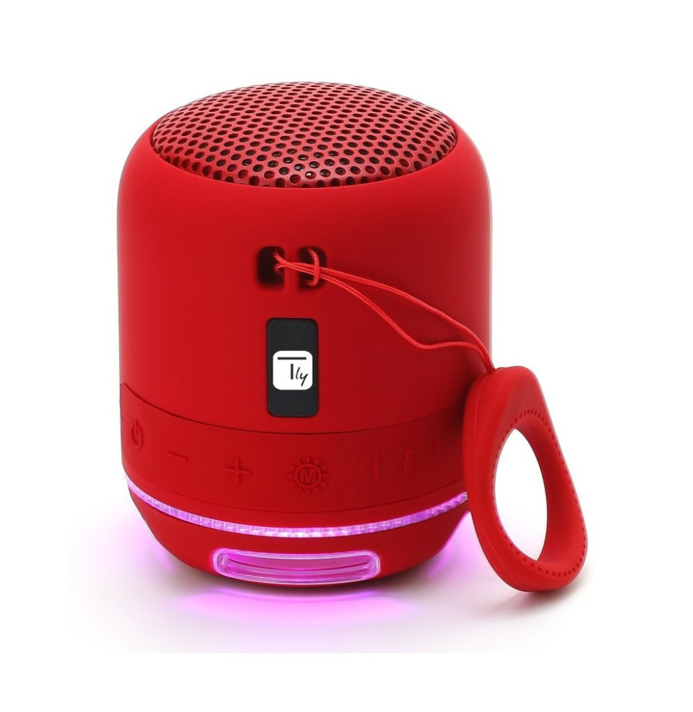 Bezprzewodowy głośnik Bluetooth 5W, TWS LED MP3 USB czerwony
