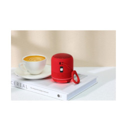 Bezprzewodowy głośnik Bluetooth 5W, TWS LED MP3 USB czerwony