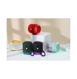 Bezprzewodowy głośnik Bluetooth 5W, TWS LED MP3 USB czerwony