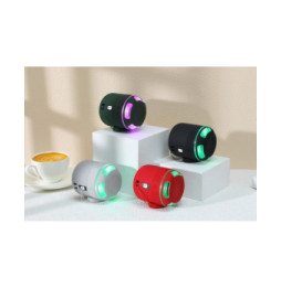 Bezprzewodowy głośnik Bluetooth 5W, TWS LED MP3 USB czerwony