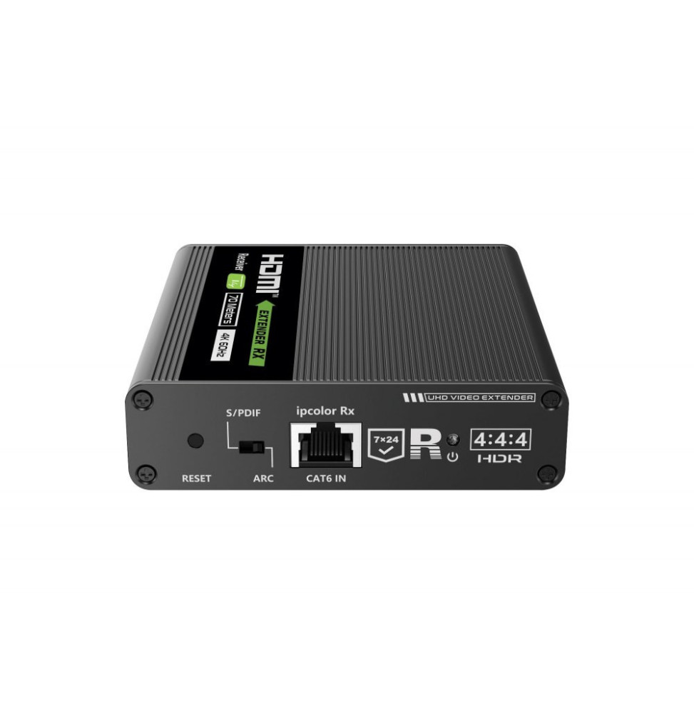 Extender RX HDMI 2.0 4K60Hz do 70m po skrętce Kat6 IR