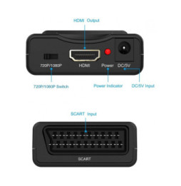 Techly 361926 Konwerter AV EURO Scart na HDMI 1080p