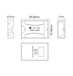 Techly 361926 Konwerter AV EURO Scart na HDMI 1080p