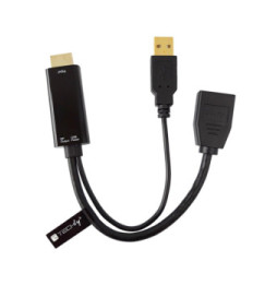Adapter HDMI z zasilaniem USB na DisplayPort 4K*30Hz M/F