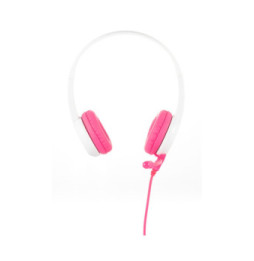 Słuchawki dzieci 3+ 85dB z mikrofonem StudyBuddy różowe