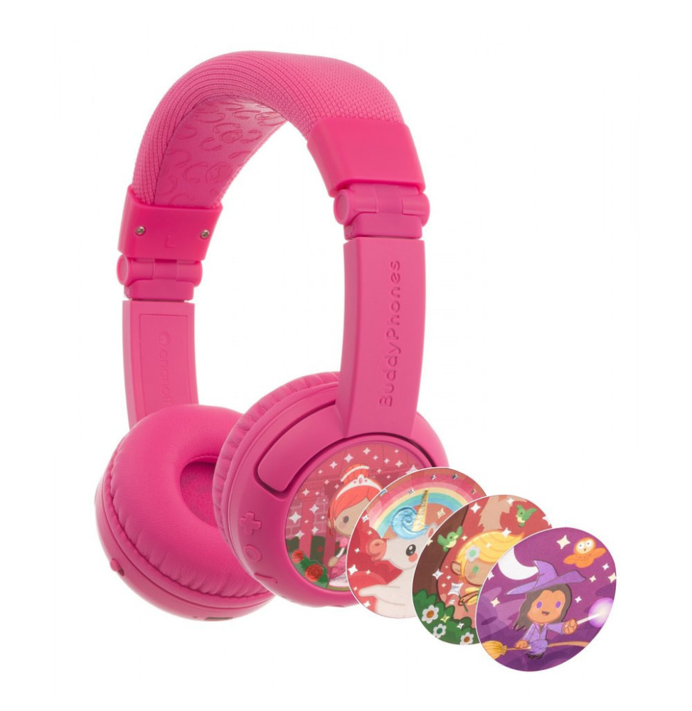 Słuchawki Bluetooth dla dzieci 75/85/94dB Play+, różowe