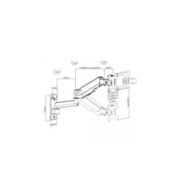 Techly 102864 Wieszak do LED/LCD 17-32" sprężyna gazowa - B2B Netinet