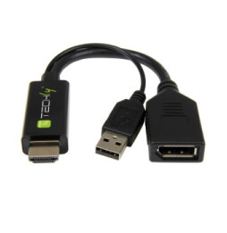 Adapter HDMI z zasilaniem USB na DisplayPort 4K*60Hz M/F