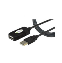 Kabel USB 2.0 przedłużacz aktywny USB-A na USB-A M/F 10m