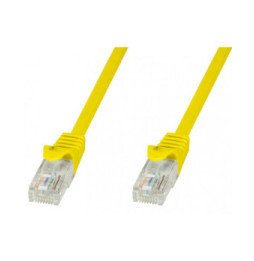 Patchcord utp 0,5M C5 cca żółt