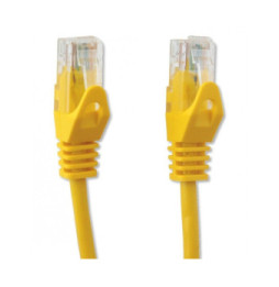 Patchcord utp 0,5M C5 cca żółt
