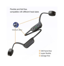 Słuchawki Bluetooth 5.0 sportowe z przewodnictwem kostnym