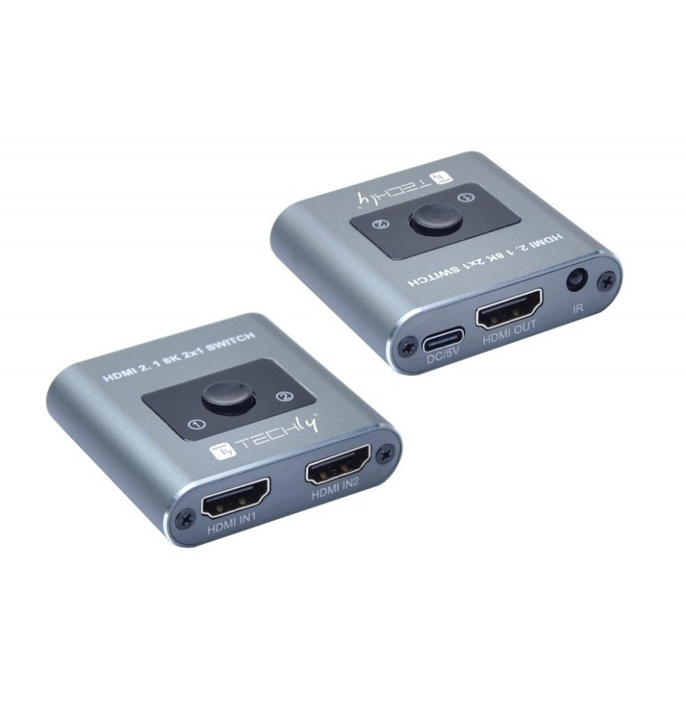 Techly 365504 Switch HDMI 2x1 8K*60Hz z pilotem IR